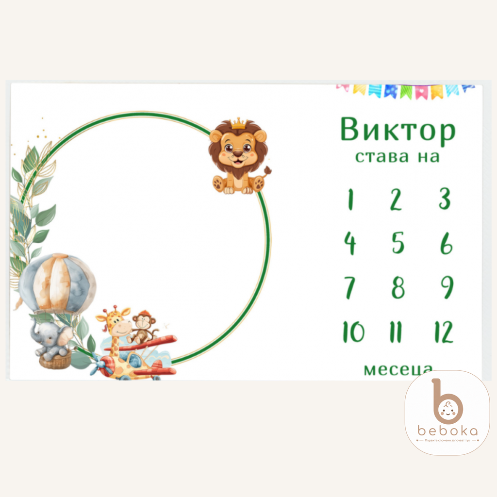 [BEB-9781] Персонализирано килимче за снимки Животни