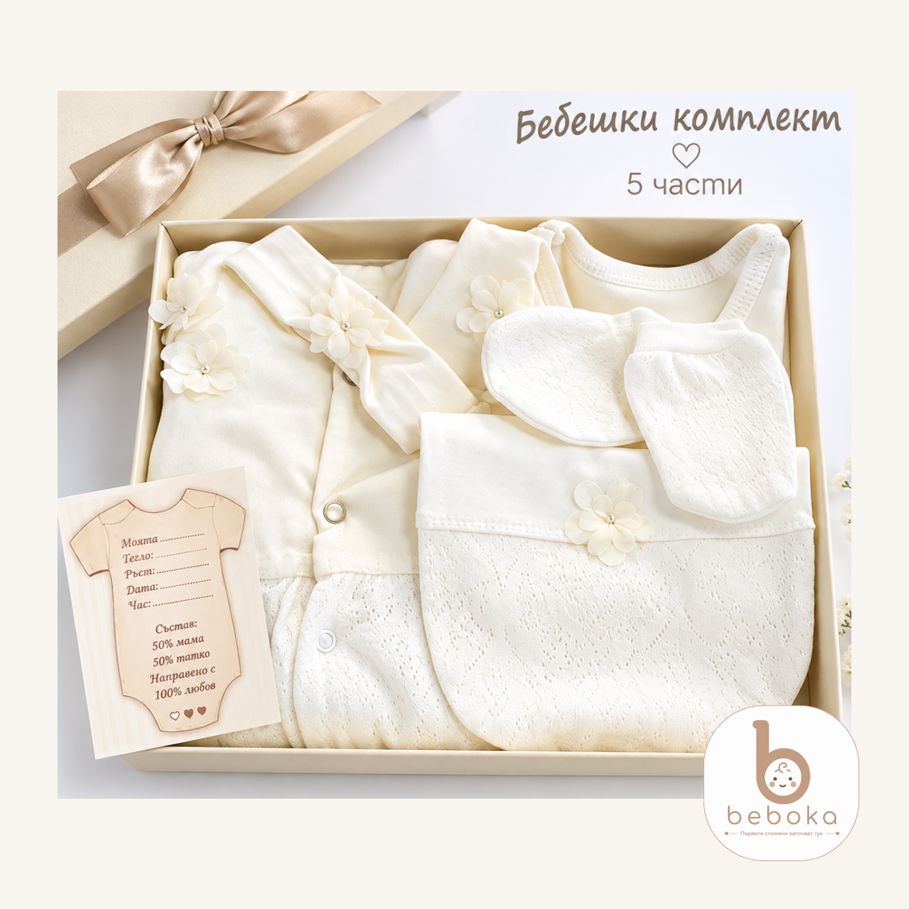 [BEB-8948] Комплект за изписване на бебе – 5 части, 0–2 месеца