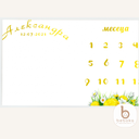 Персонализирано килимче за месечинка Flowers